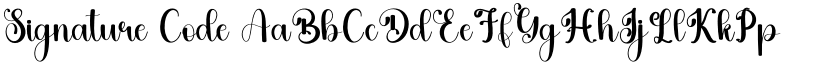 Signature Code font