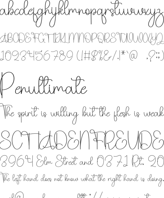 Santa Beauty font preview