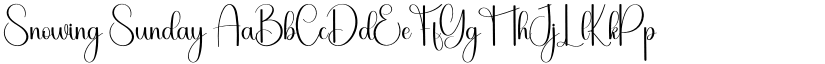 Snowing Sunday font