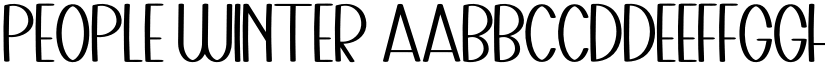 People Winter font