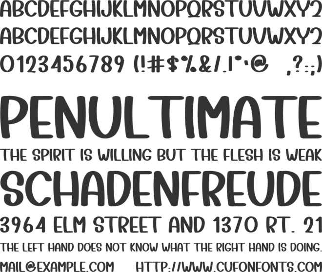 Simple Cherry font preview