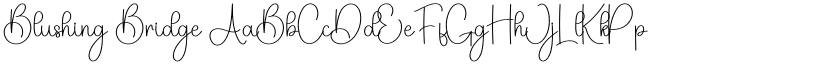 Blushing Bridge font