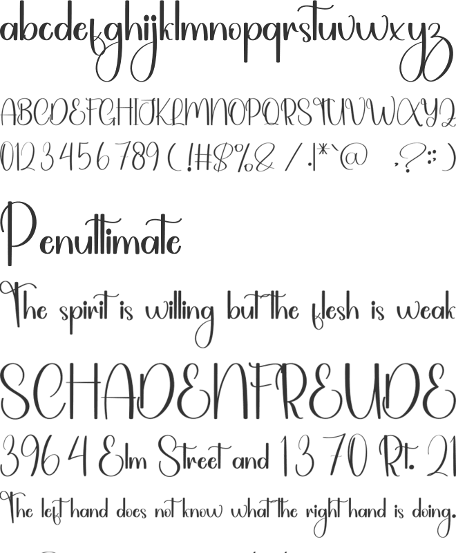 Stay Mother font preview