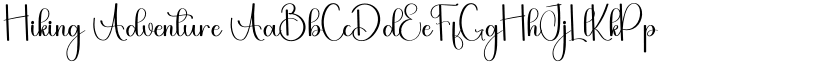 Hiking Adventure font