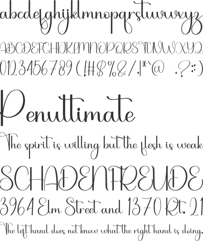 Beautiya Girl font preview