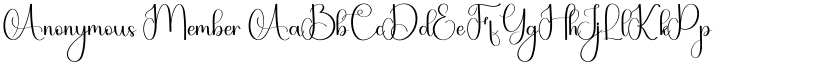 Anonymous Member font