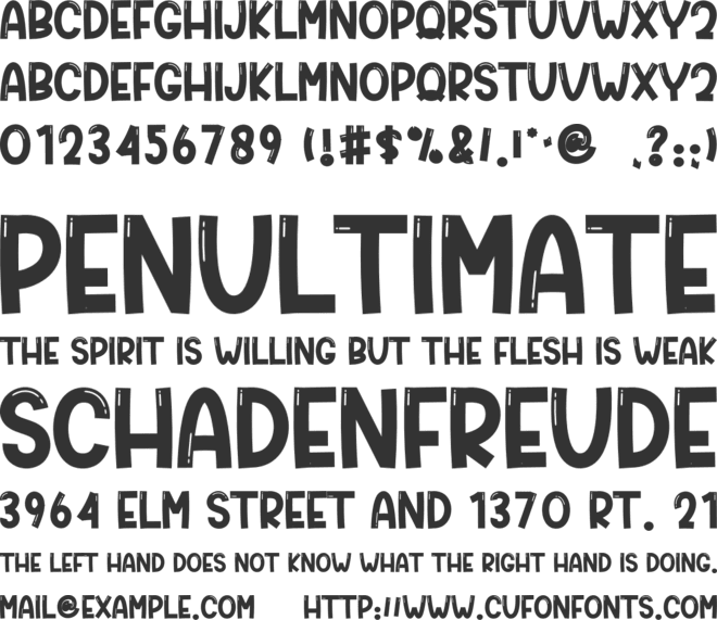 Stylish Comic font preview