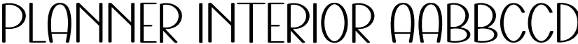 Planner Interior font
