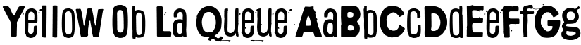 Yellow Ob La Queue font