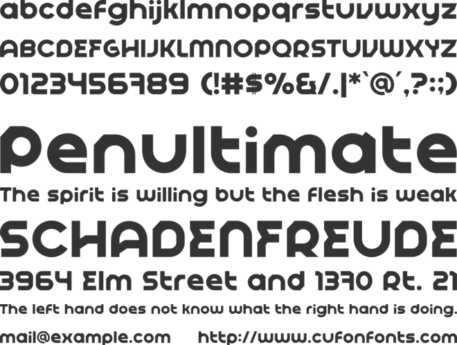 Tigeroa font preview