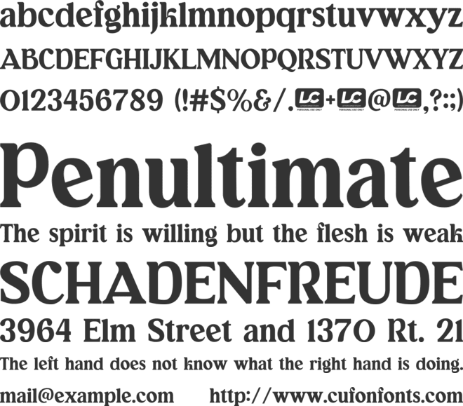 Courtline font preview