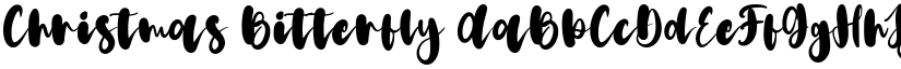 Christmas Bitterfly font