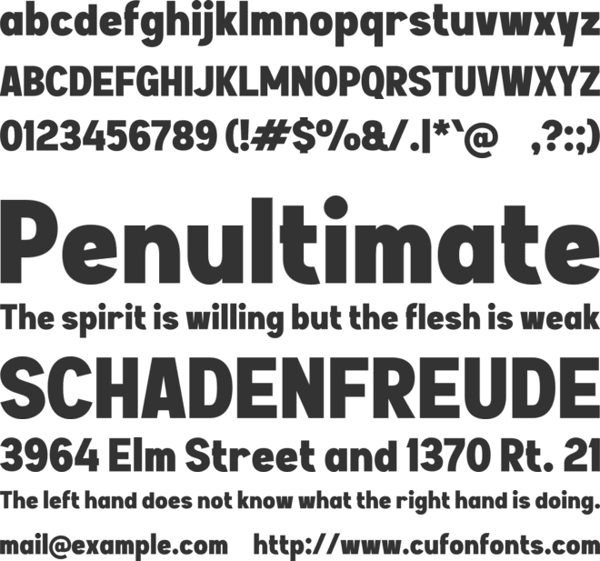 Wah Iki font preview