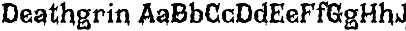 Deathgrin font
