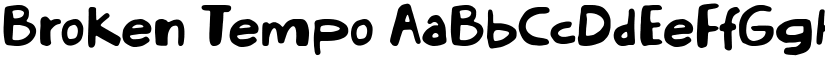 Broken Tempo font