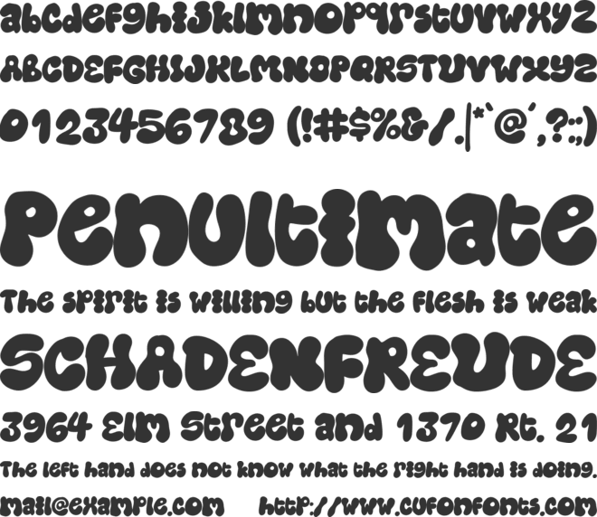 thecken font preview