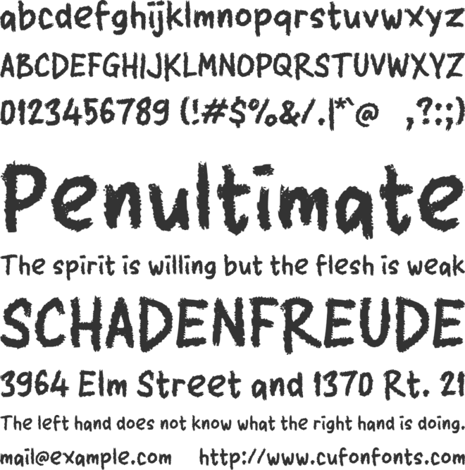 Waayahe font preview