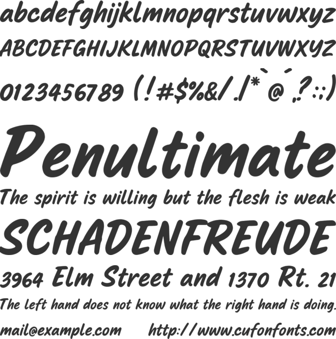 Quick Board font preview