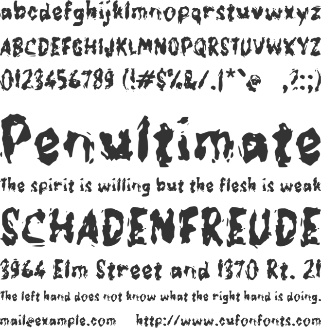 Waajora font preview