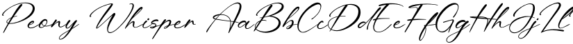 Peony Whisper font