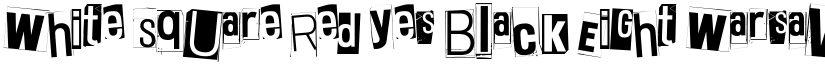 White Square Red Yes Black Eight Warsaw font