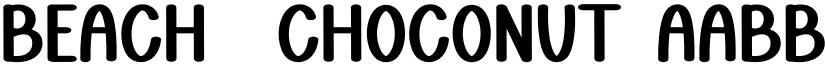 Beach  Choconut font