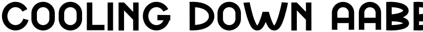 Cooling Down font