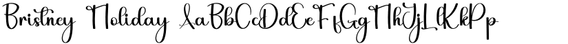 Bristney Holiday font