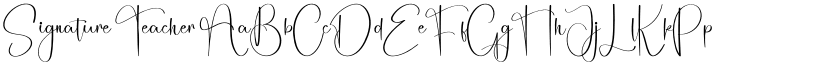 Signature Teacher font
