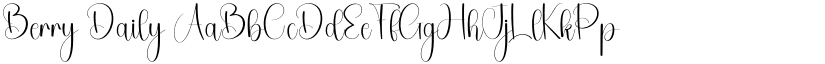 Berry Daily font