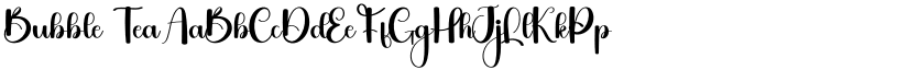 Bubble Tea font