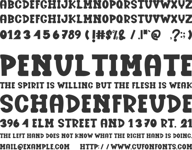 Modern Gravity font preview