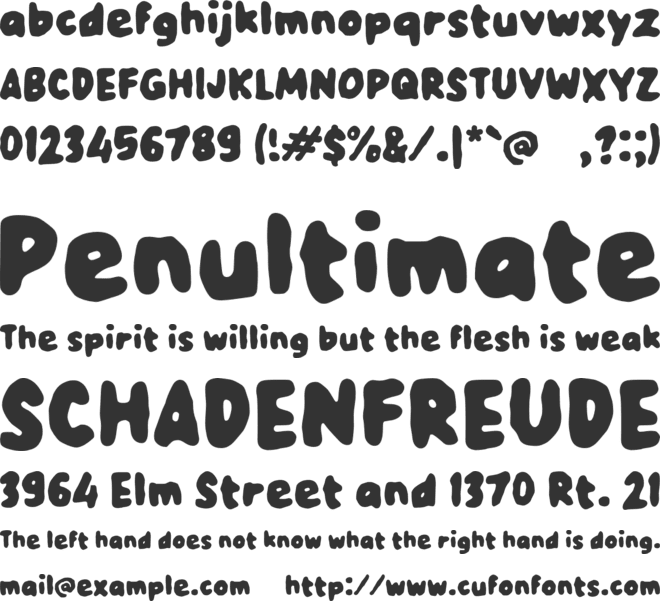 Waarbia font preview