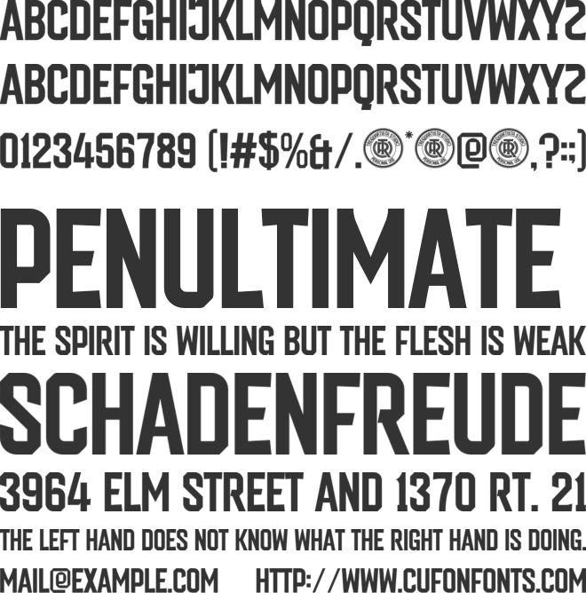 Tottenham font preview