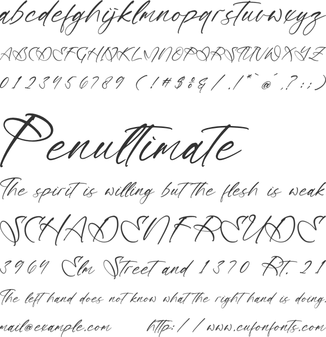 Mantyalls font preview