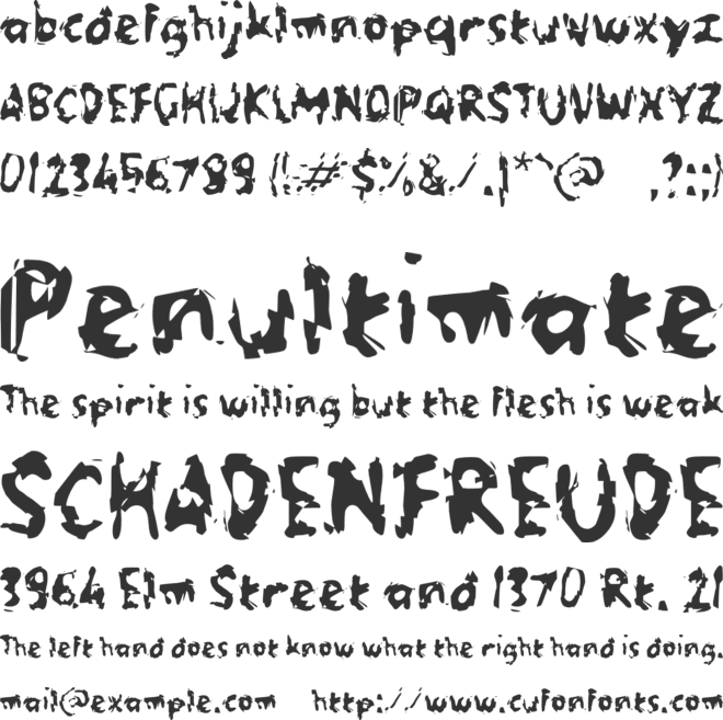 Waamola font preview