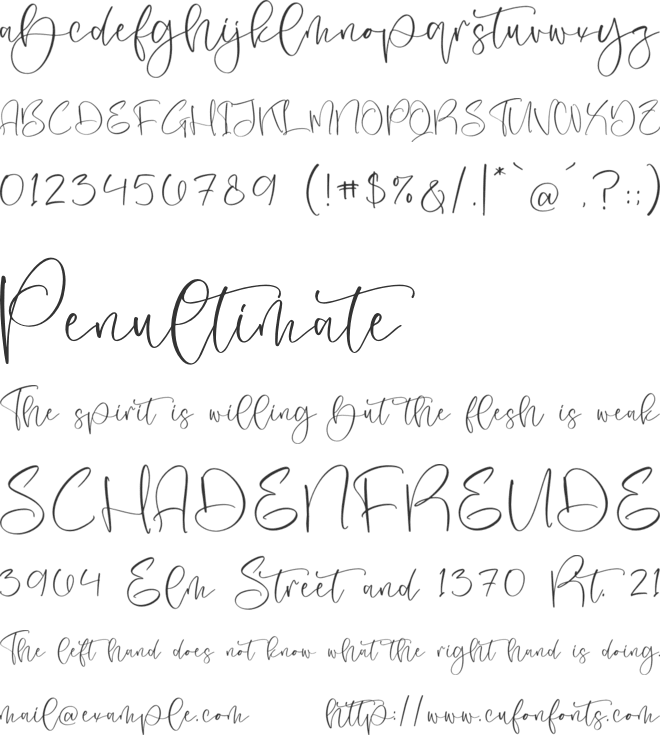 Staly Celestial font preview