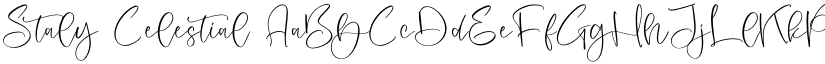 Staly Celestial font