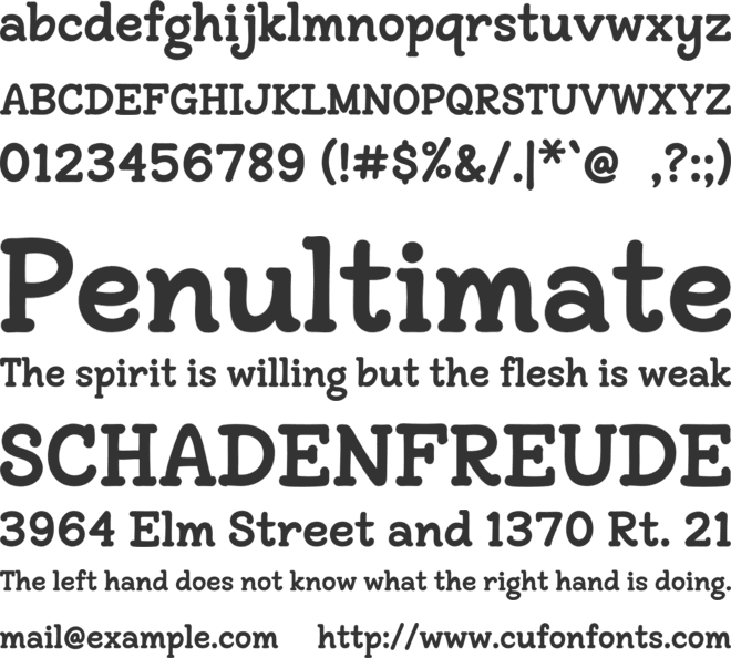 Andrea Typed font preview