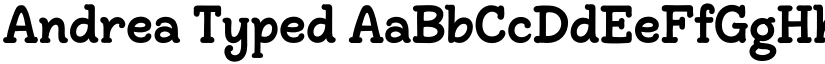 Andrea Typed font