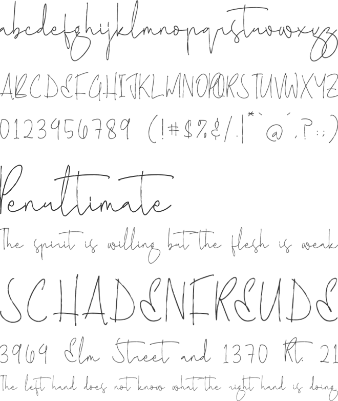 Mono Tales font preview