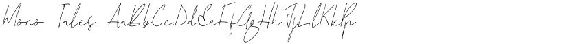Mono Tales font