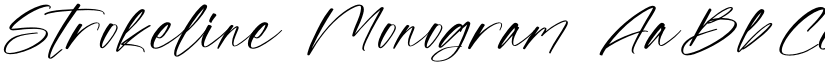 Strokeline Monogram font