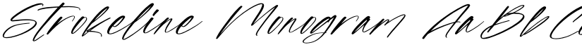 Strokeline Monogram font