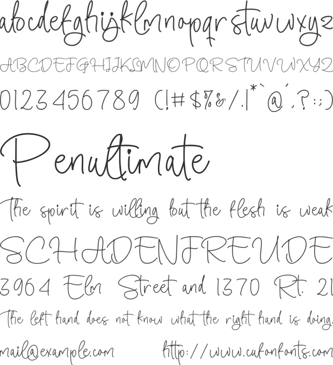 Babyluck font preview