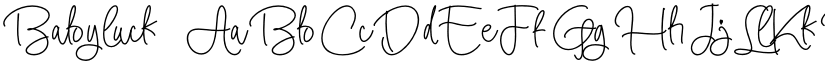 Babyluck font