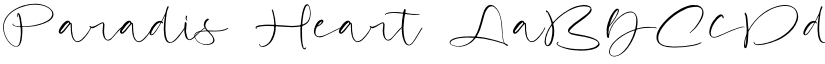 Paradis Heart font