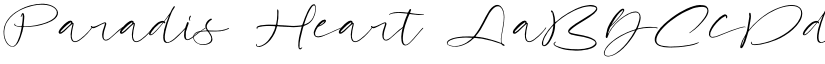 Paradis Heart font