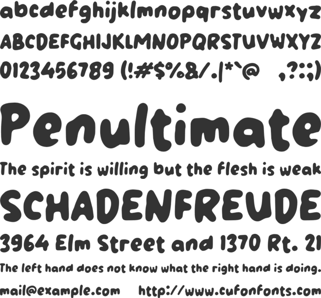 Waamista font preview