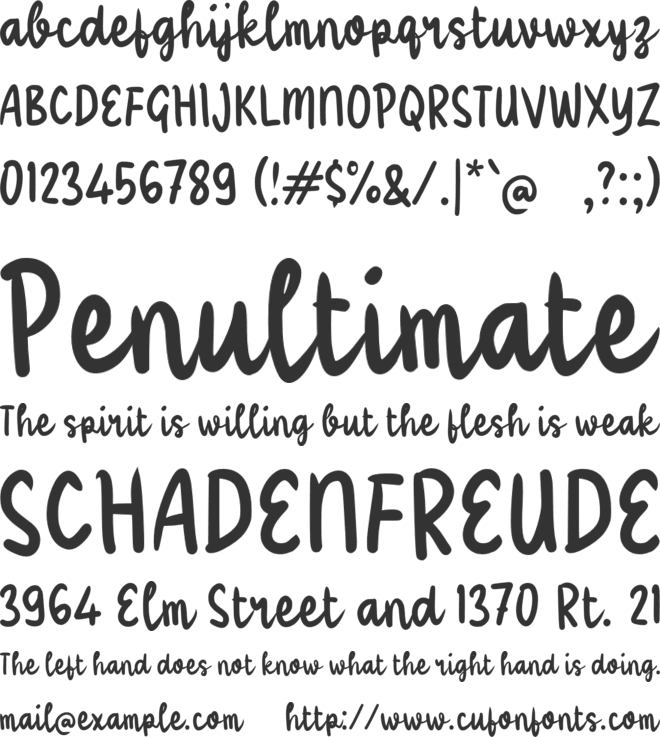 Waangepy font preview